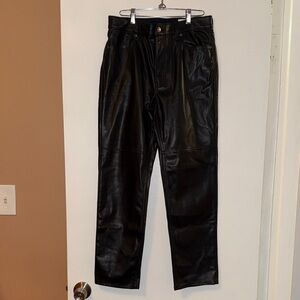 Gap Woman’s Black Faux Leather Pants